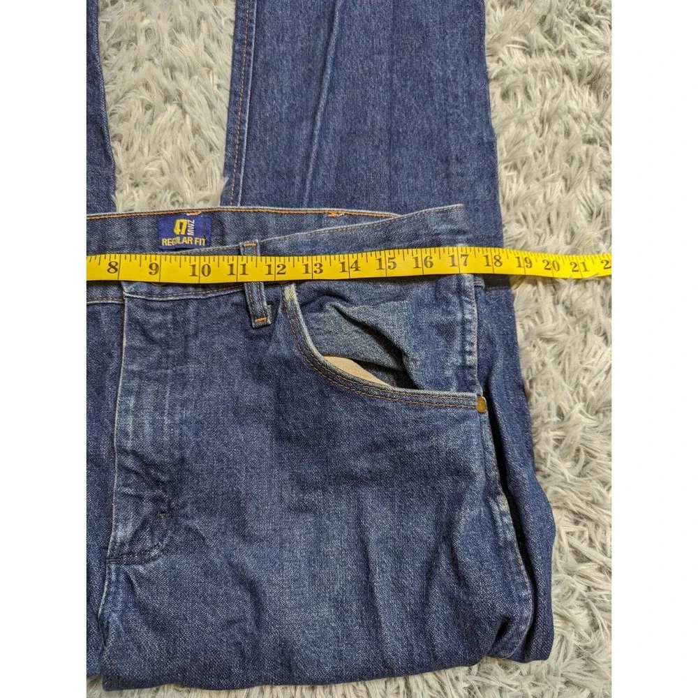 Wrangler Denim Blue Jeans Adult Size 35x32  Regular Fit Cowboy 47MWZ Mens Cotton